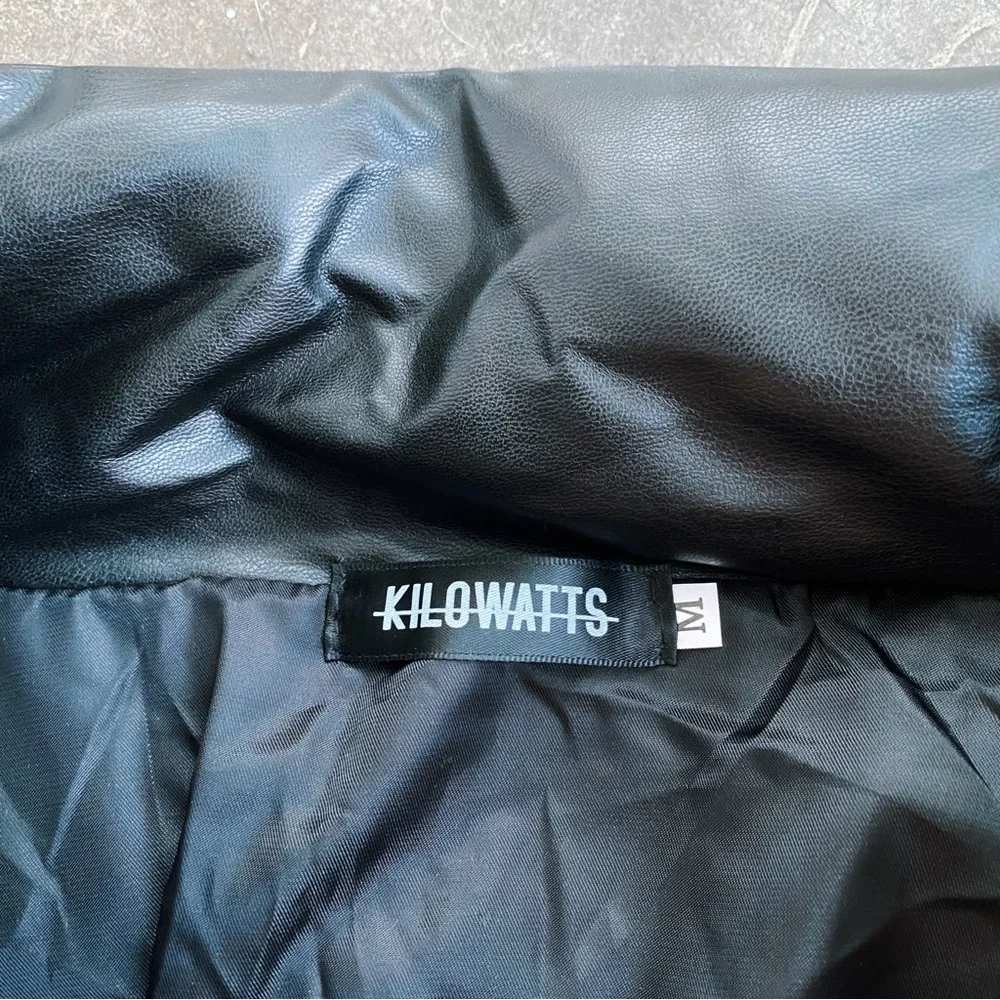 Leather Puffer Jacket - Picture 10 of 10